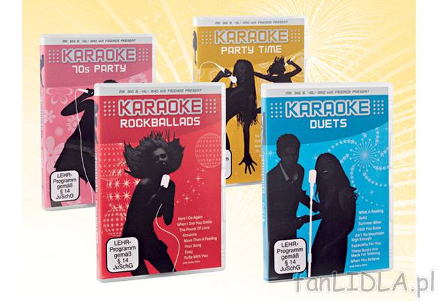 DVD karaoke , cena 19,99 PLN za 1 szt. 
- do wyboru:, do wyboru:
Lata 70te,
Duety,
Hity ...