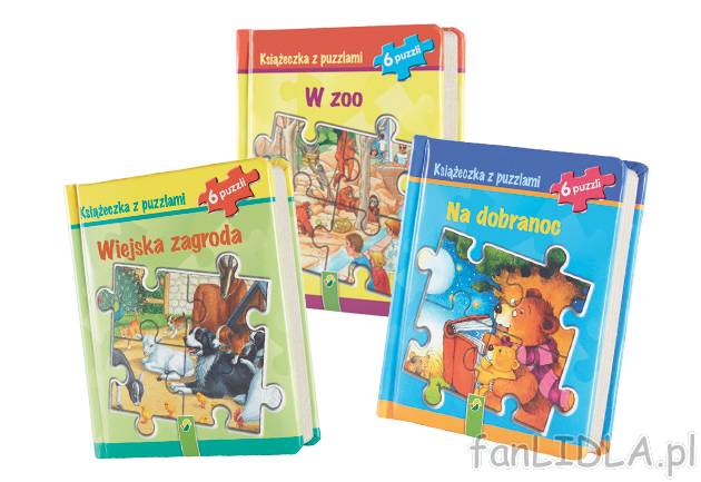 Książeczka z puzzlami , cena 17,99 PLN za 1 szt. 
- każda książeczka zawiera ...