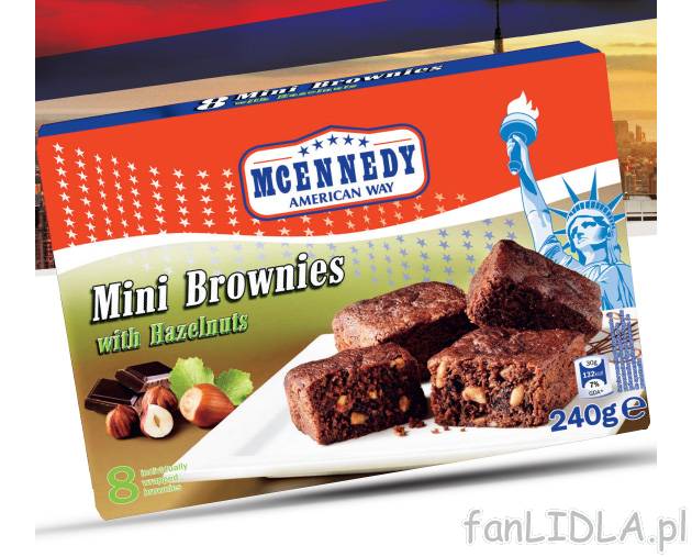 Minibrownies , cena 6,99 PLN za 240 g/1 opak. 
- Tradycyjne ciastka czekoladowe, ...