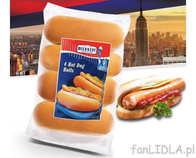 Bułki do hot-dogów , cena 3,99 PLN za 250 g/1 opak. 
- Lekkie, puszyste i delikatne ...