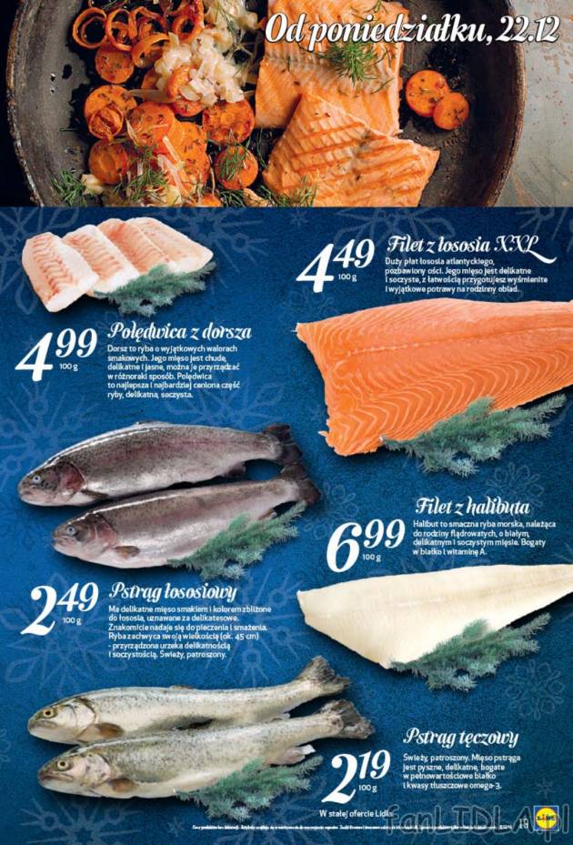 W Lidlu duży wybór ryb na święta: filet z łososia atlantyckiego w wersji XXL, ...