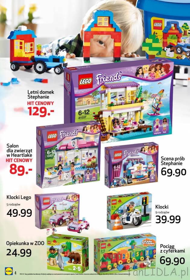 Klocki Lego zawierają również serię dla młodszych dzieci: letni domek, pociąg ...