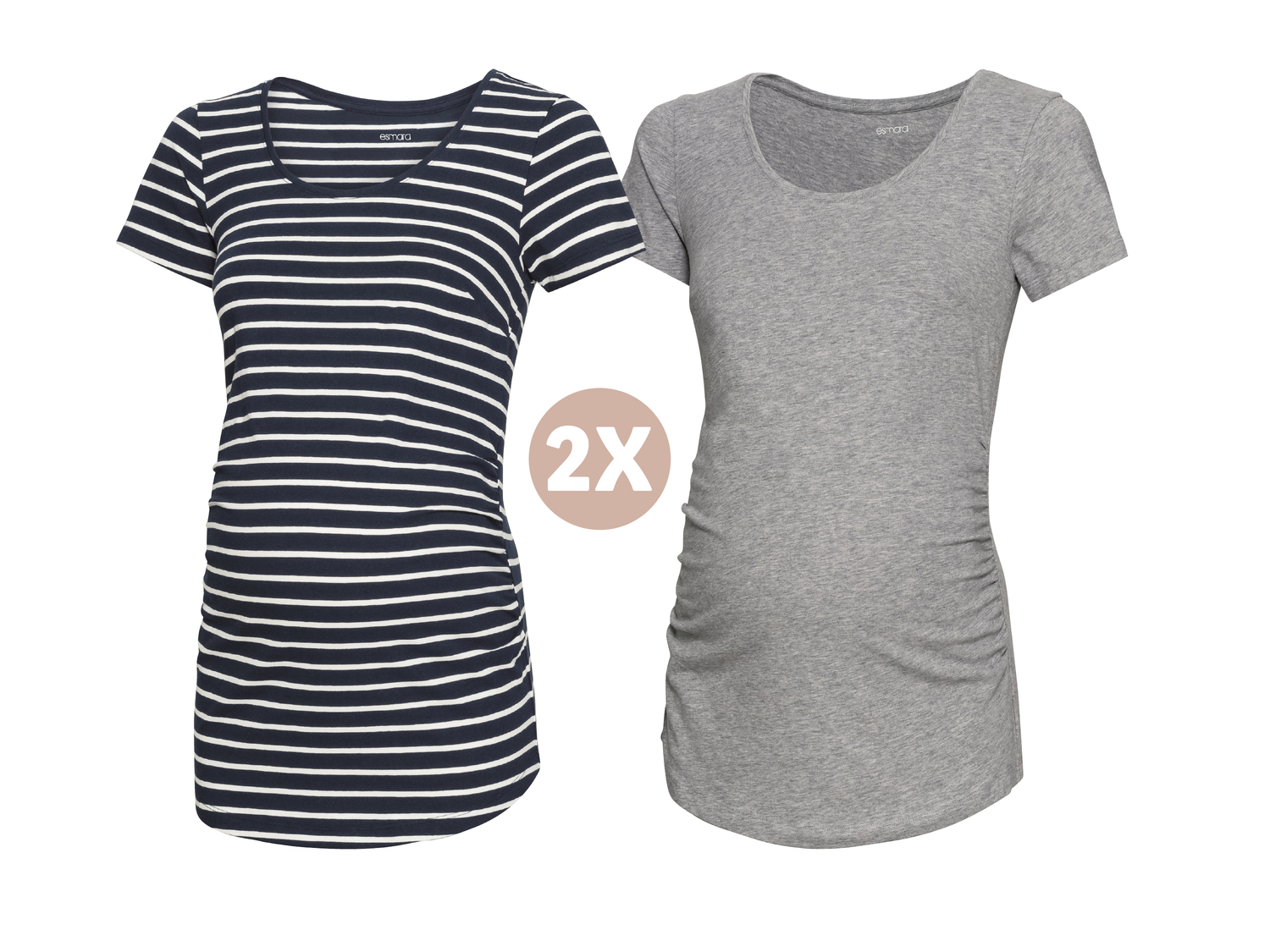 T-shirty ciążowe, 2 szt. Esmara, cena 9,99 PLN 
- różne wzory i rozmiary
Opis

- ...
