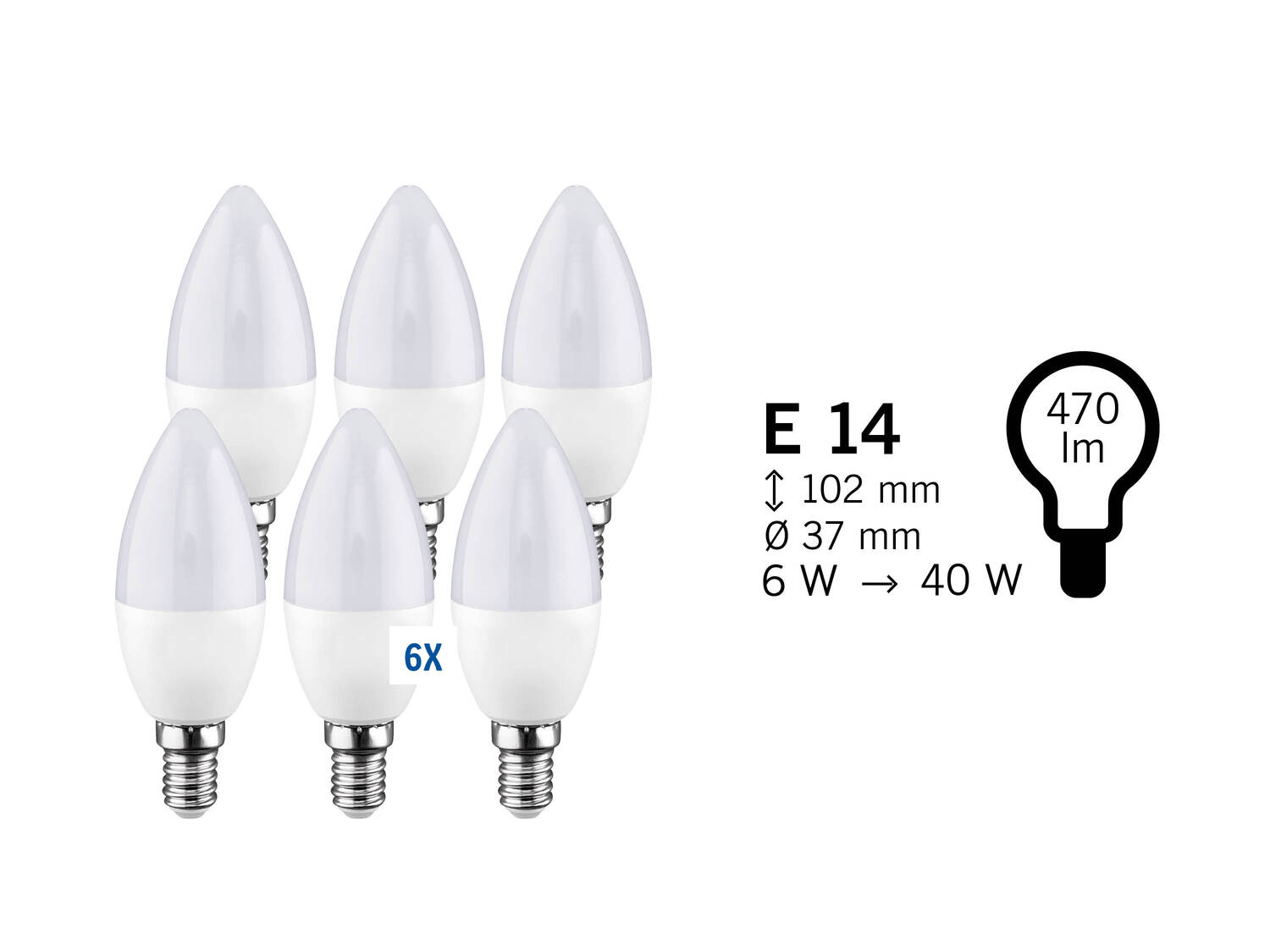 Zestaw  6 żarówek LED* Livarno, cena 4,99 PLN  
-  3 zestawy do wboru
Opis

- TUV-GS