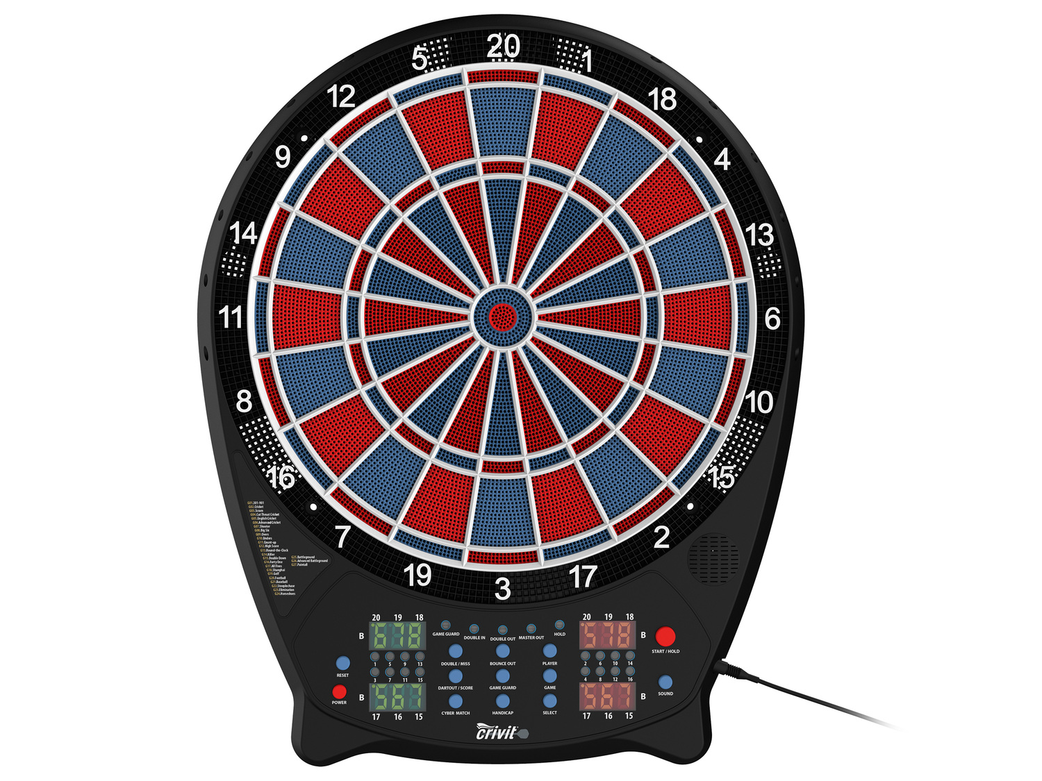 Elektroniczna gra w darta Crivit, cena 99,00 PLN 
- 27 gier z ponad 500 wariantami
- ...