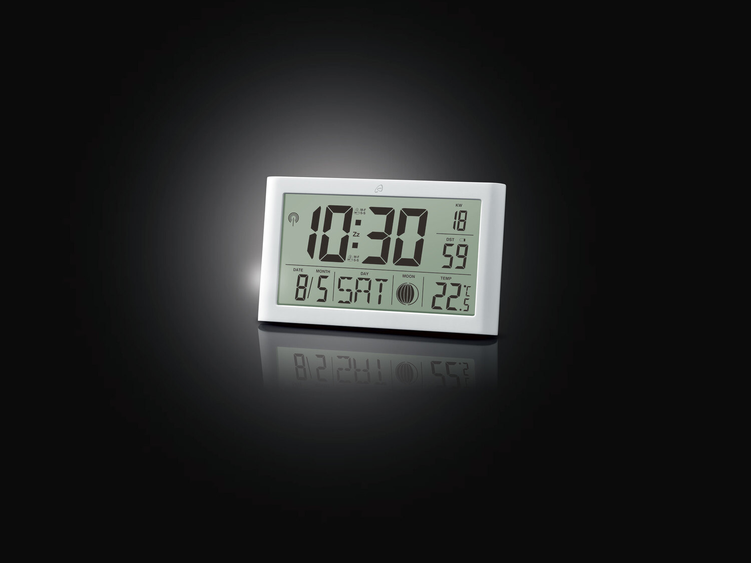 Zegar elektroniczny sterowany radiowo , cena 39,99 PLN 
- wskaźnik daty z tygodniem ...