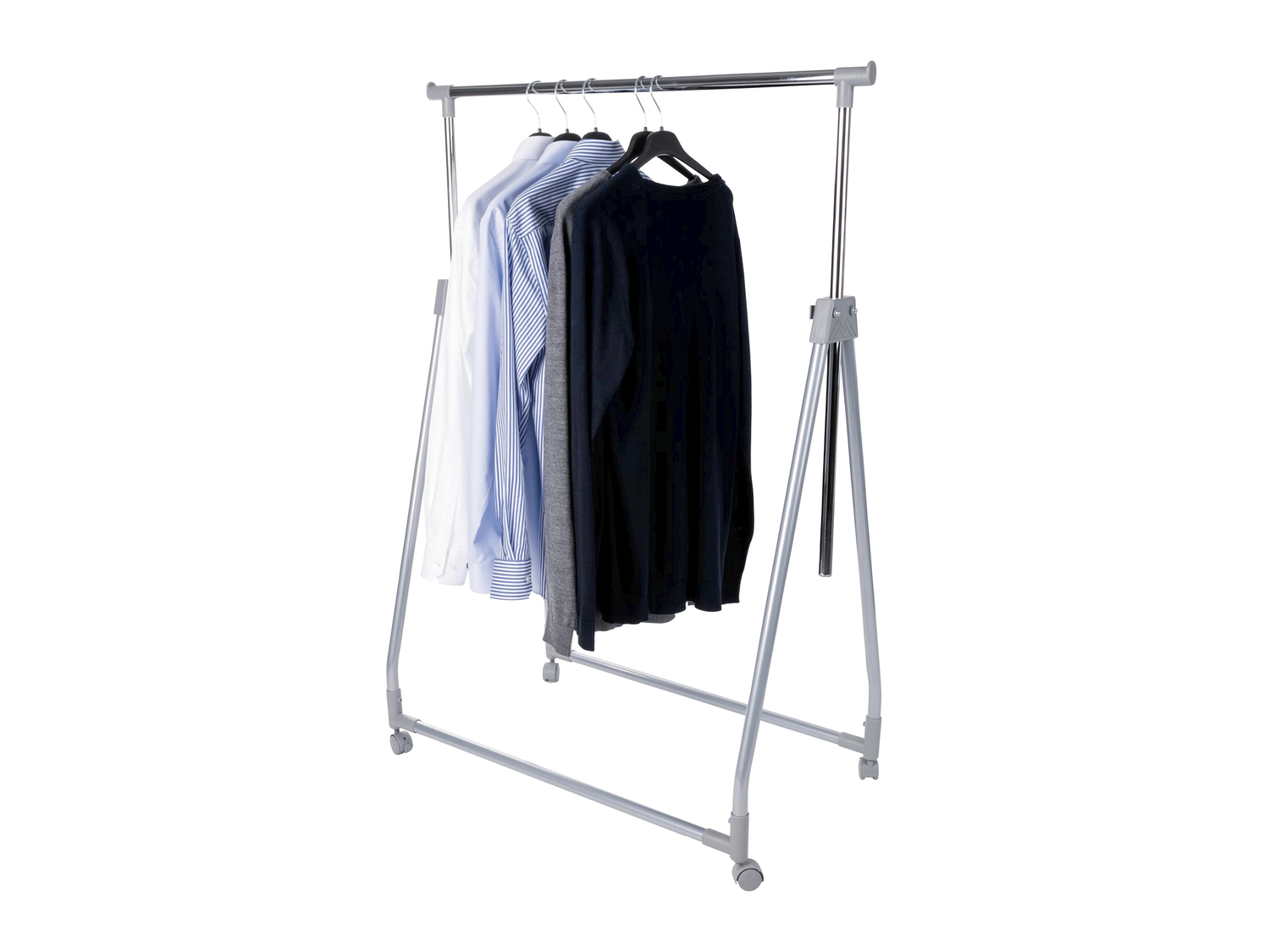 Składany stojak na ubrania Livarno, cena 59,90 PLN 
- 4 k&oacute;łka, 2 z ...