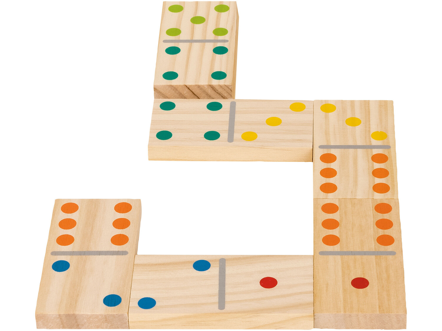 Zestaw do gry w domino Playtive, cena 44,99 PLN 
- z naturalnego drewna
- w zestawie ...
