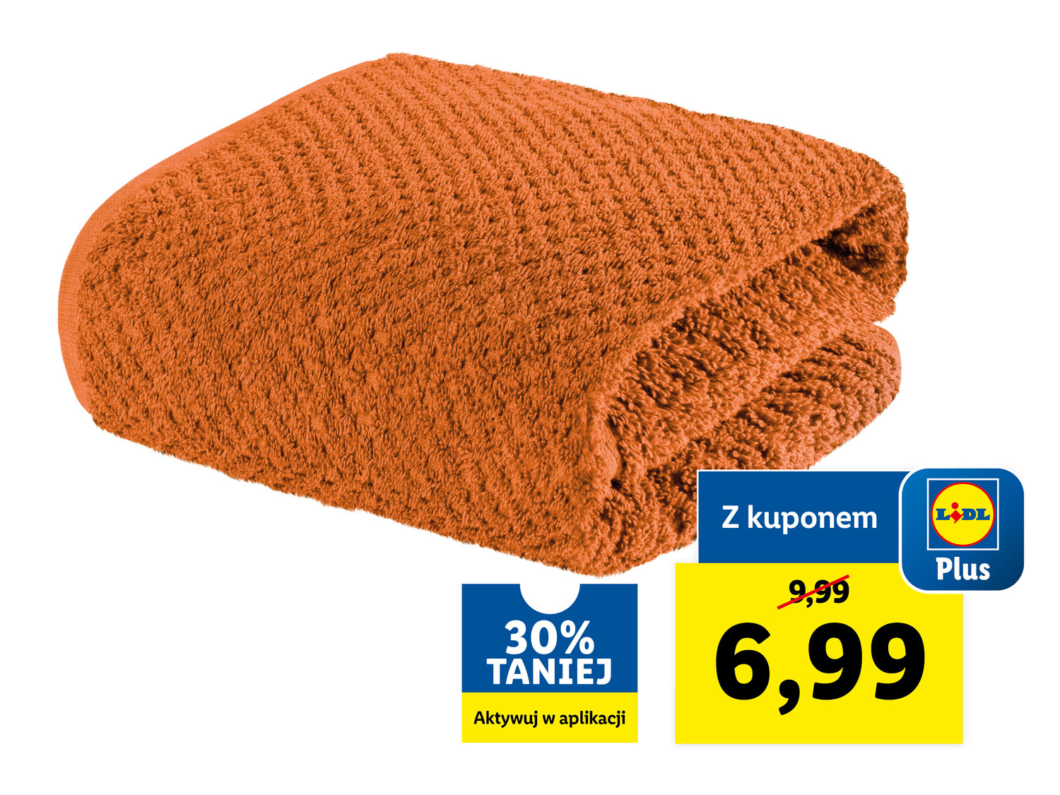 Ręcznik frotté 50 x 90 cm Livarno, cena 9,99 PLN 
- 500 g/m&sup2;
- 100% bawełny
- ...