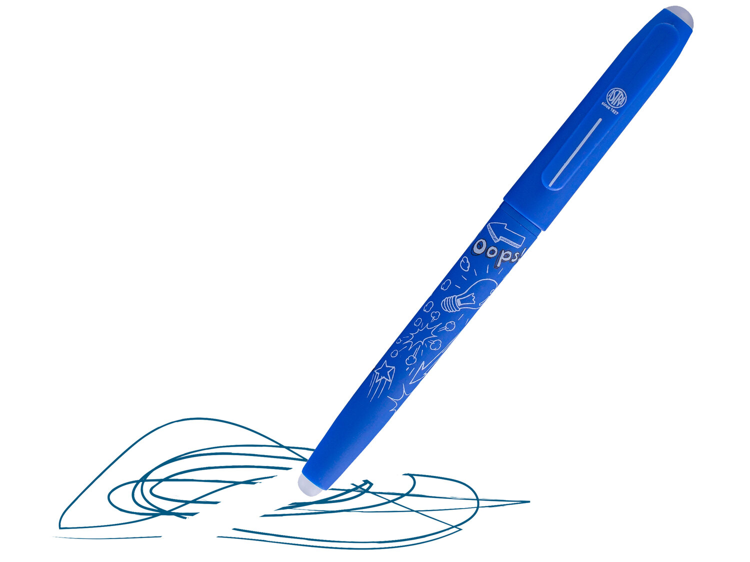 Długopis ścieralny OOPS! , cena 4,99 PLN 
- 2 końcówki wymazujące o grubości ...