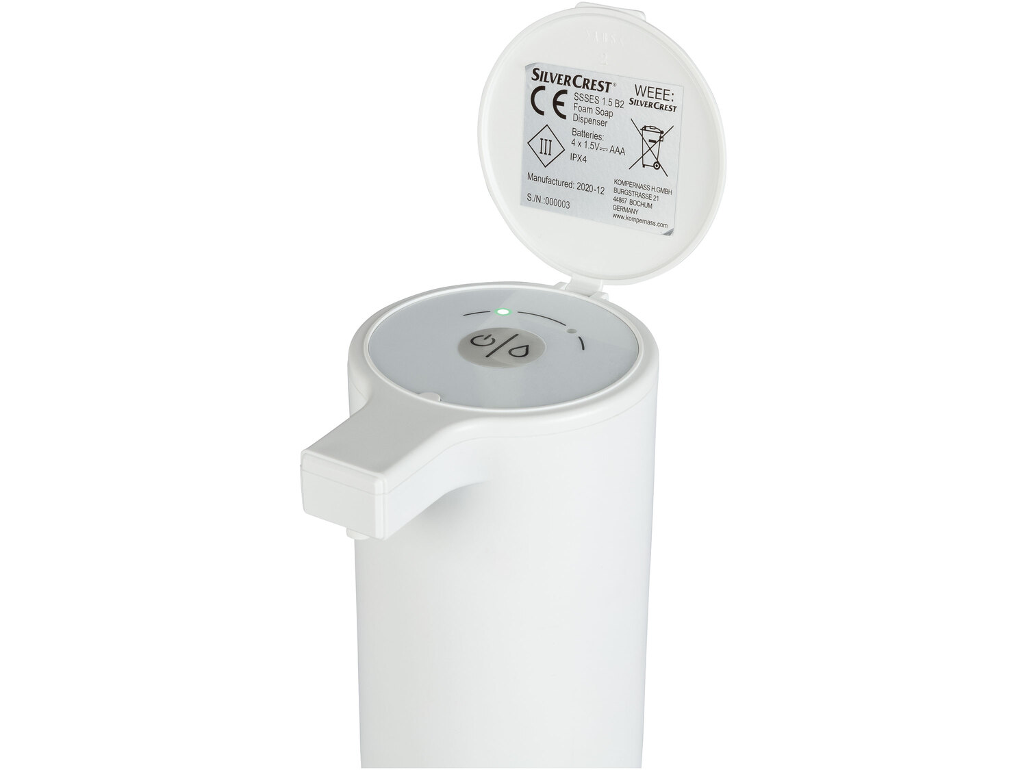 Automatyczny dozownik mydła z czujnikiem ruchu Silvercrest, cena 54,90 PLN 
- pojemność ...
