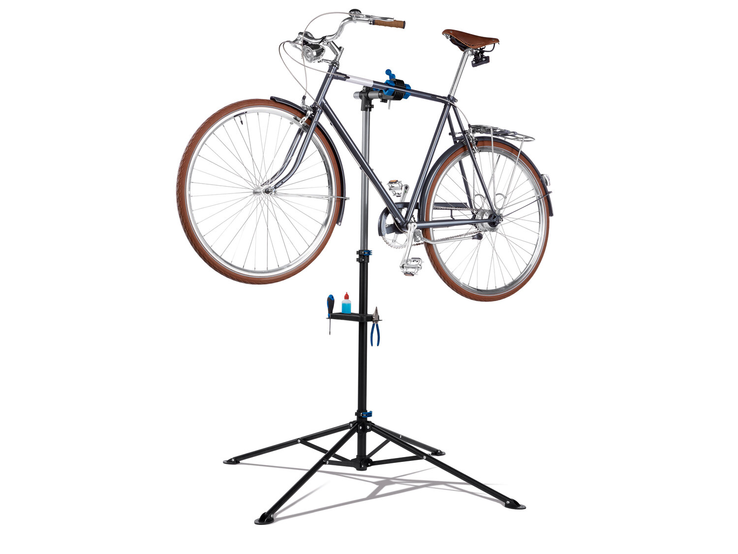 Stojak montażowy do roweru Crivit, cena 149,00 PLN 
- rozłożony: ok. 188 x 104 ...
