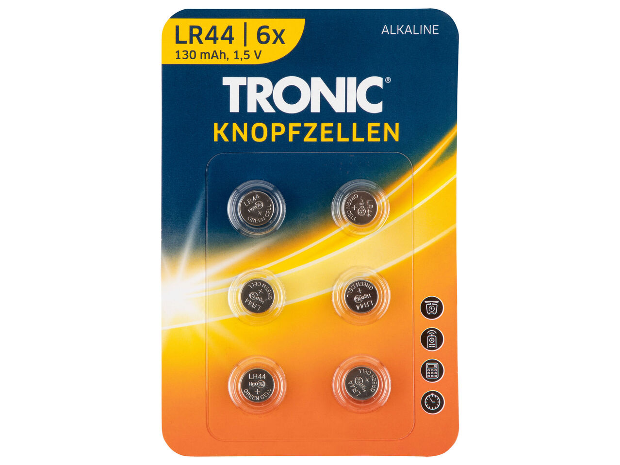 TRONIC , cena 9,99 PLN 
TRONIC® Zestaw baterii guzikowych, 6 szt. 
- 
pasują ...