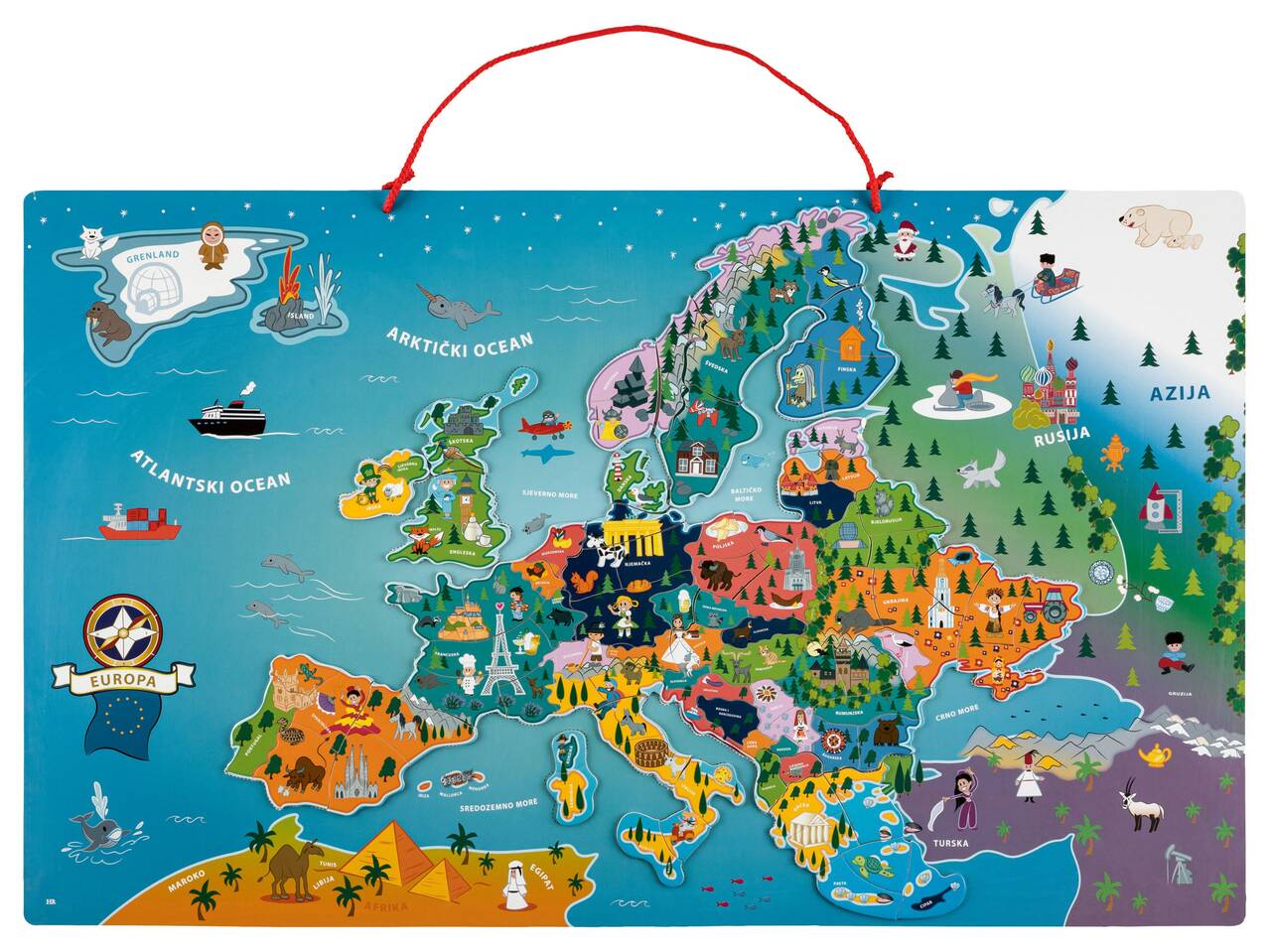 PLAYTIVE® Magnetyczna mapa świata lub Europy , cena 79,9 PLN 

- z naturalnego ...
