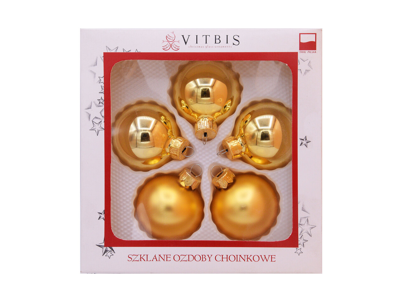 VITBIS® Bombki szklane 60 mm, 5 szt. , cena 9,99 PLN