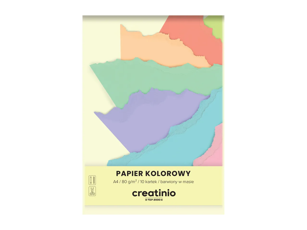 TOP 2000 Papier kolorowy A4, 10 kartek , cena 3,99 PLN 
TOP 2000 Papier kolorowy ...