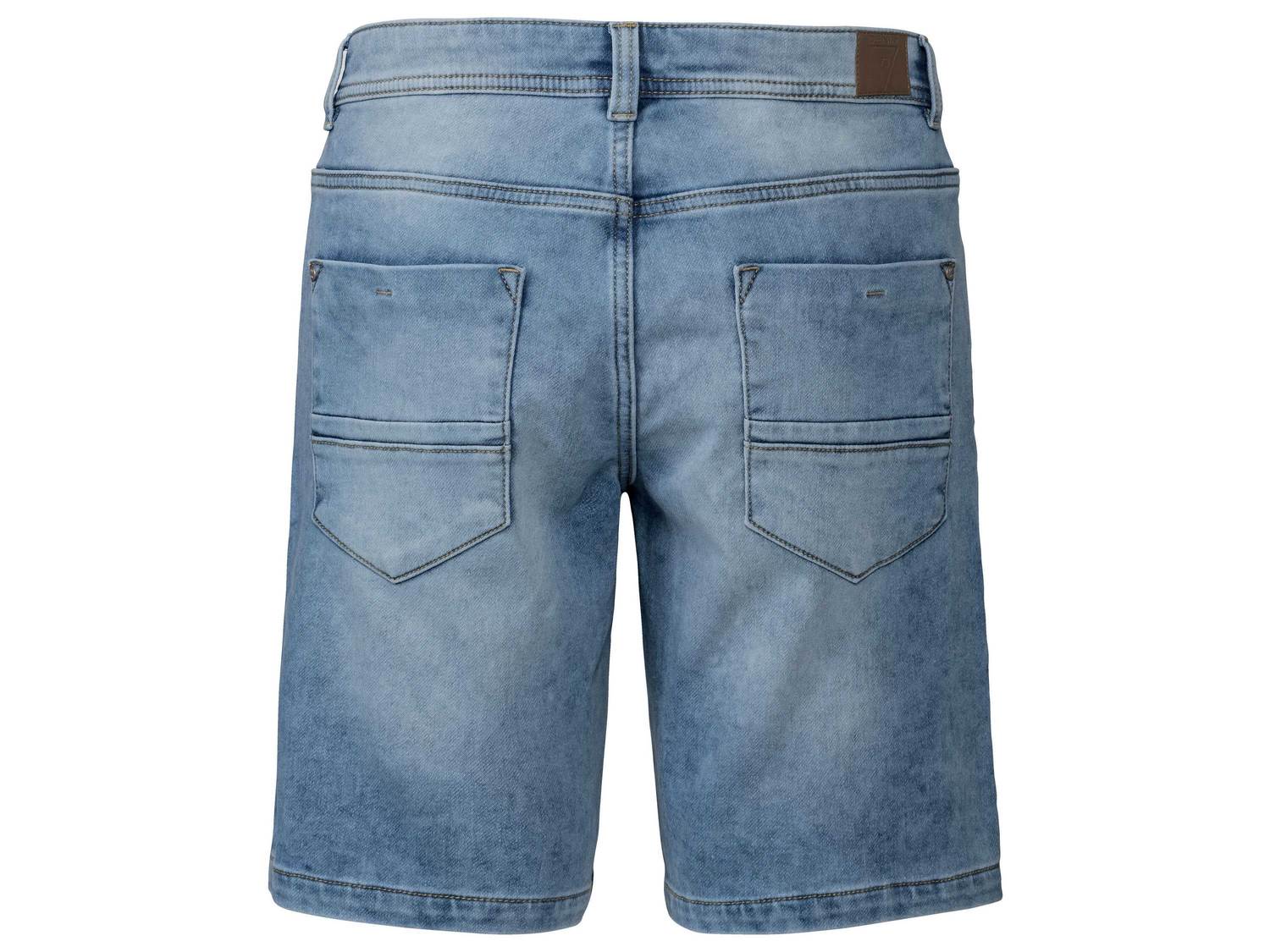 Bermudy jeansowe Livergy, cena 34,99 PLN 
- rozmiary: 50-56
- Oeko-Tex Standard ...