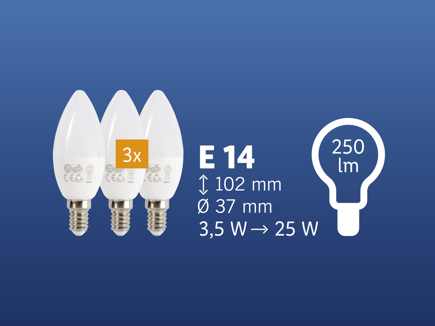 Żarówki LED, 3 szt. Livarno Lux, cena 11,99 PLN 
- klasa energetyczna A+
- ilość ...