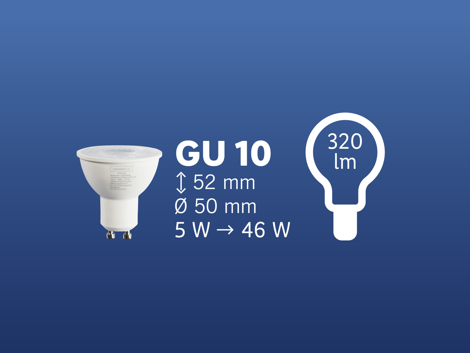 Żarówka LED Livarno Lux, cena 8,99 PLN 
- klasa energetyczna A+
- ilość cykli ...