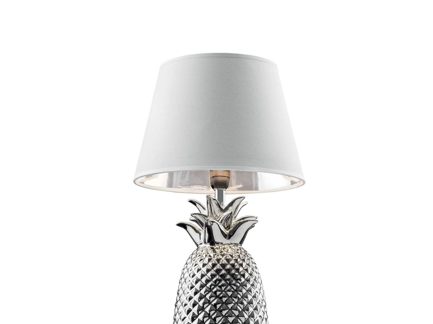Lampa stołowa LED Livarno Lux, cena 74,90 PLN 
- abażur z tkaniny ze srebrną ...