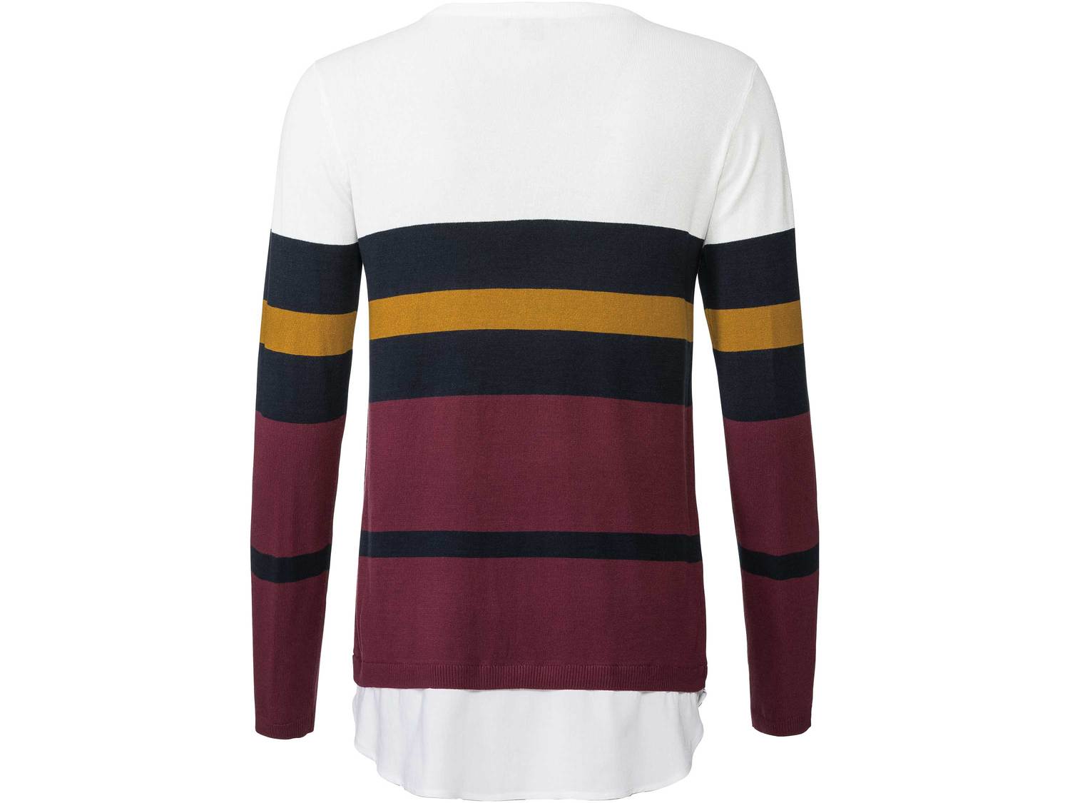 Sweter z koszulowym brzegiem Esmara, cena 34,99 PLN 
- sweter: 84% wiskozy (LENZING&trade; ...