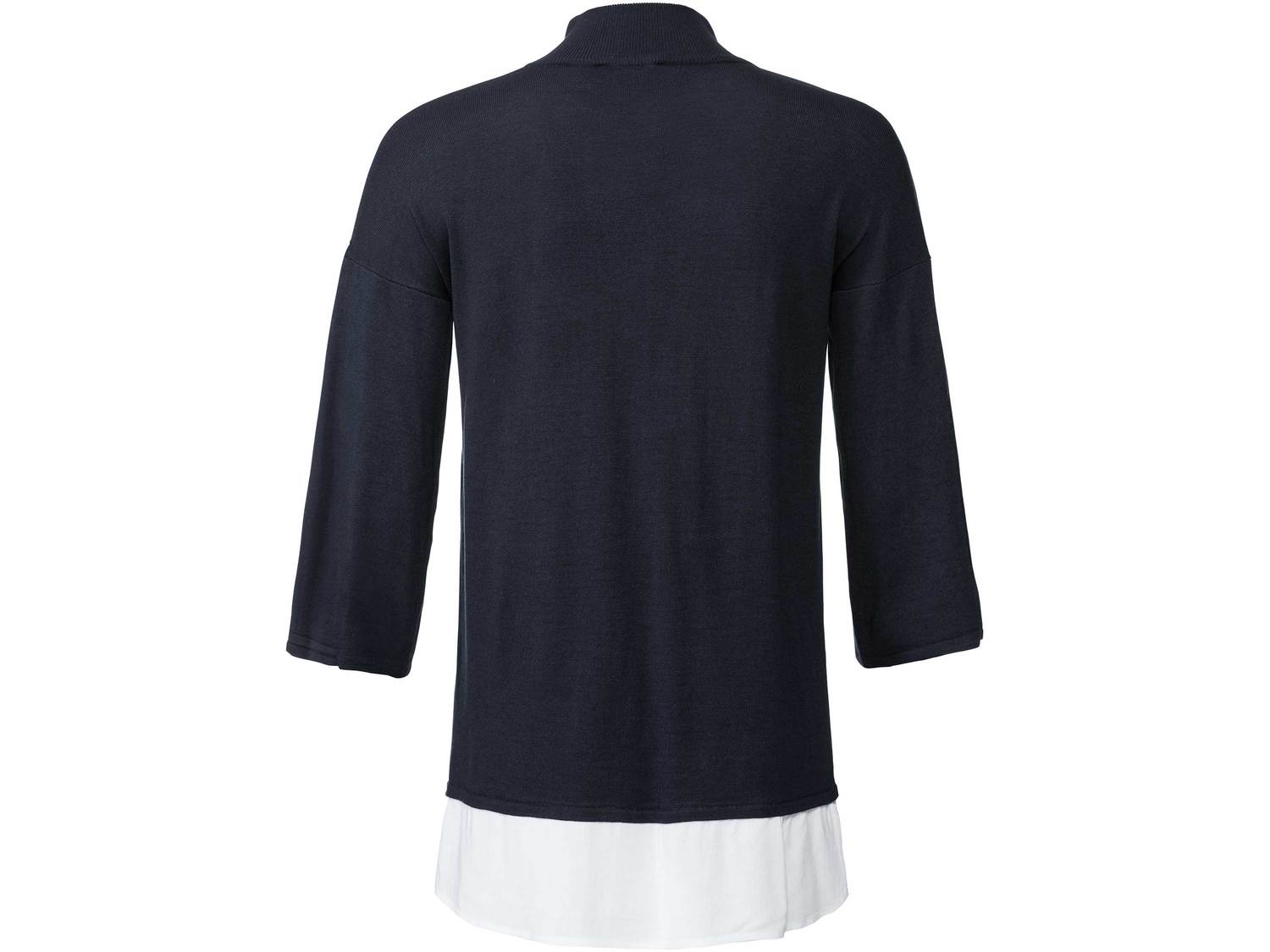 Sweter z koszulowym brzegiem Esmara, cena 34,99 PLN 
- sweter: 84% wiskozy (LENZING&trade; ...