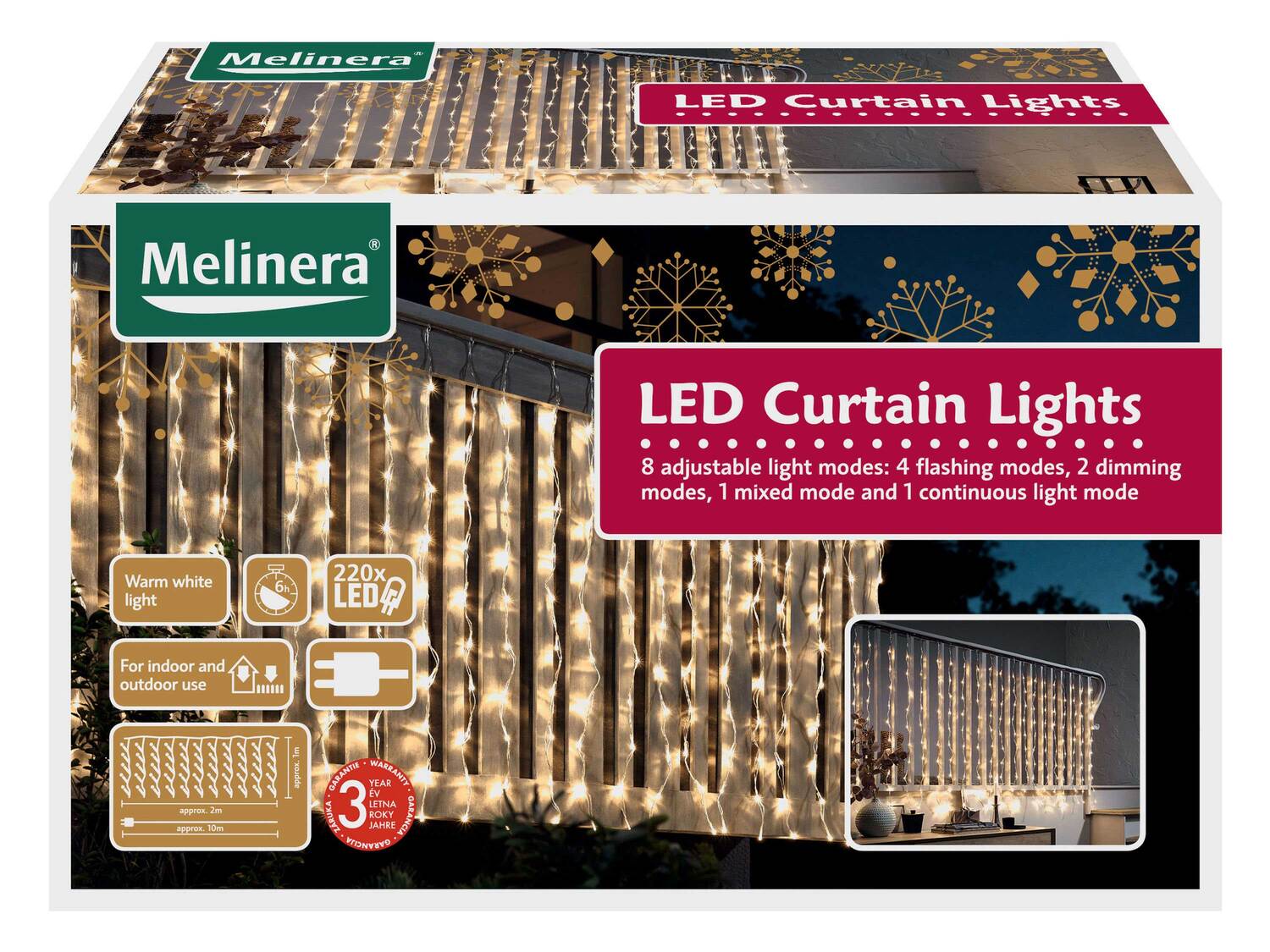 Kurtyna świetlna LED Melinera, cena 59,90 PLN 
do wyboru ciepłe lub zimne białe ...