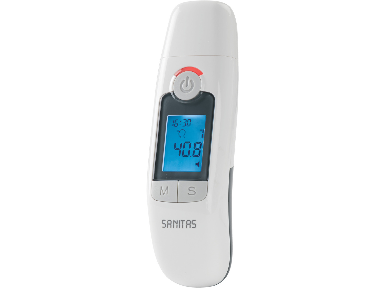 Termometr wielofunkcyjny Sanitas, cena 39,00 PLN 
- optyczny alarm w przypadku ...