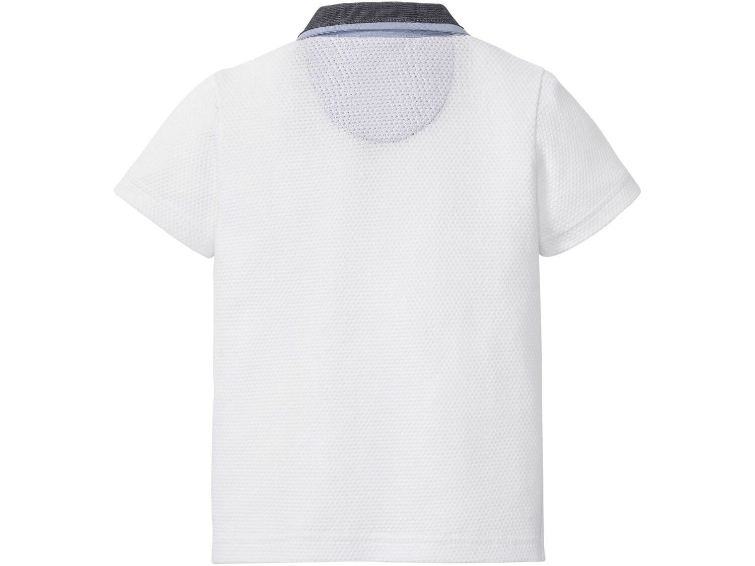 Koszulka chłopięca polo Lupilu, cena 14,99 PLN 
- 100% bawełny
- wysokiej jakości ...