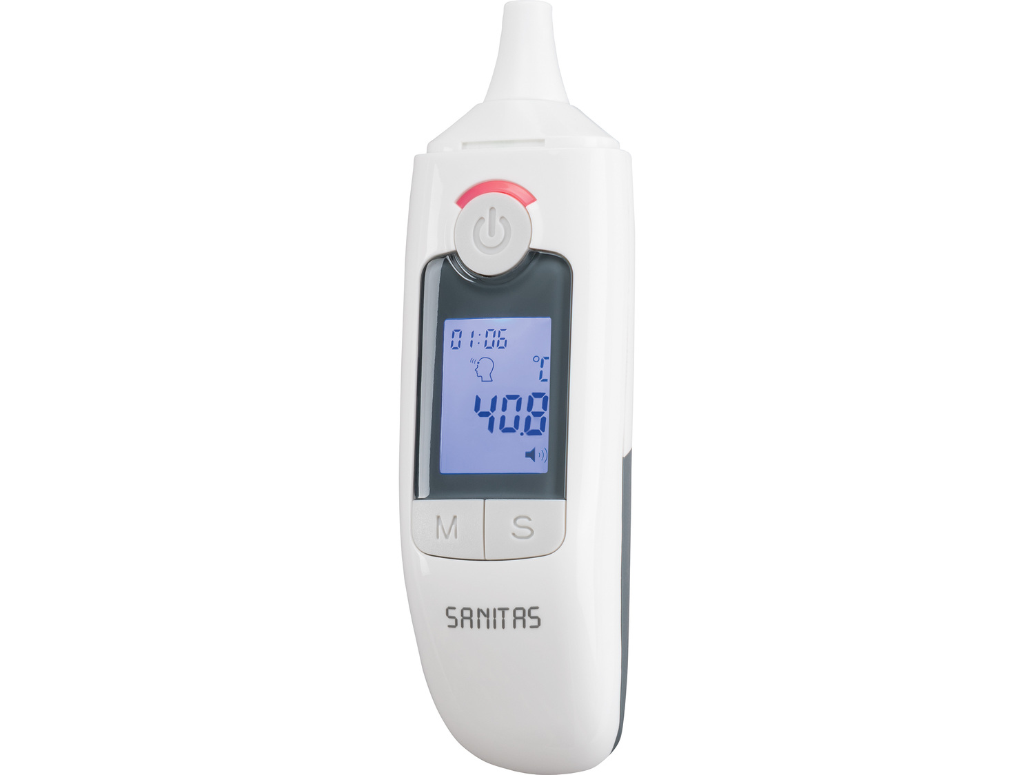 Termometr wielofunkcyjny Sanitas, cena 59,90 PLN 
- pomiar w uchu lub zbliżeniowo
- ...