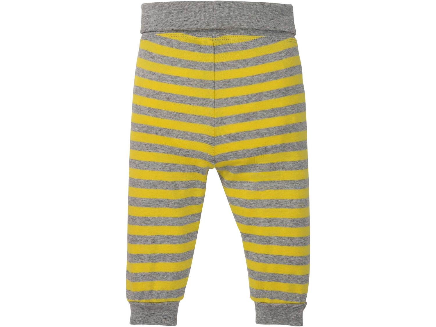 Spodnie niemowlęce z bawełny Lupilu, cena 9,99 PLN 
- rozmiary: 62-92
- 100% bawełny
- ...
