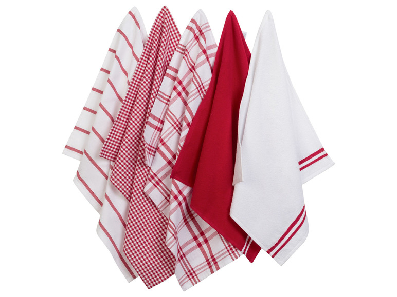 Livarno Home Komplet ręczników kuchennych z bawełny, 5 sztuk Livarno home, cena ...
