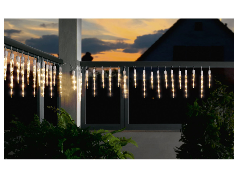 Livarno Home Girlanda świetlna - sople lodu, 128 diod LED, 1 sztuka Livarno home, ...