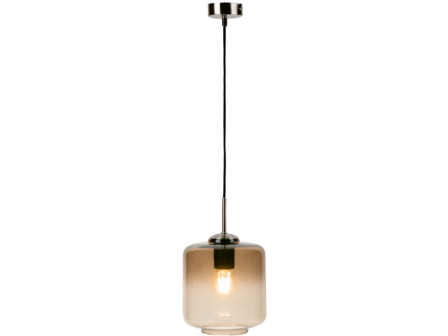 Lampa wisząca Livarno, cena 39,00 PLN 
- długość ok. 120 cm, Ø klosza: 18-22 ...