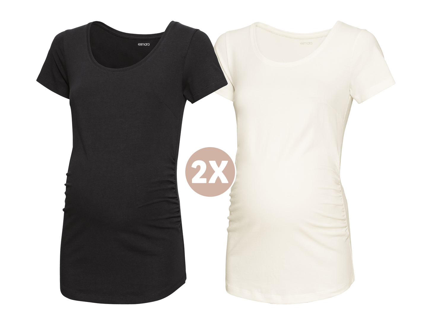 T-shirty ciążowe, 2 szt. Esmara, cena 9,99 PLN 
- różne wzory i rozmiary
Opis

- ...