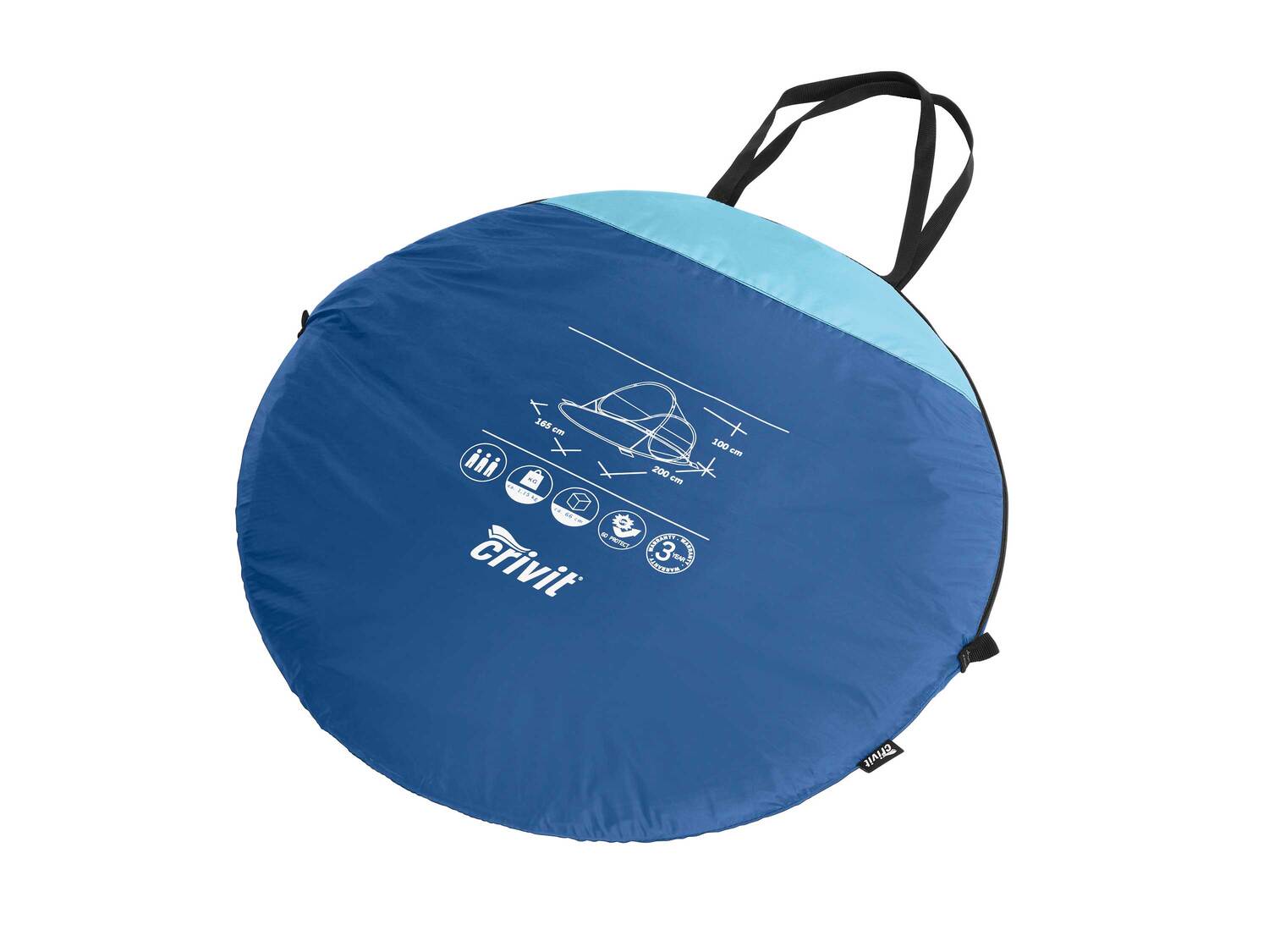 Samorozkładający się namiot plażowy Crivit, cena 74,90 PLN 
2 kolory 
- 165 ...