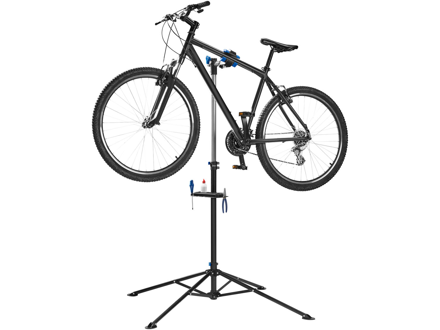 Stojak montażowy do roweru Crivit, cena 149,00 PLN 
- rozłożony: ok. 198 x 104 ...