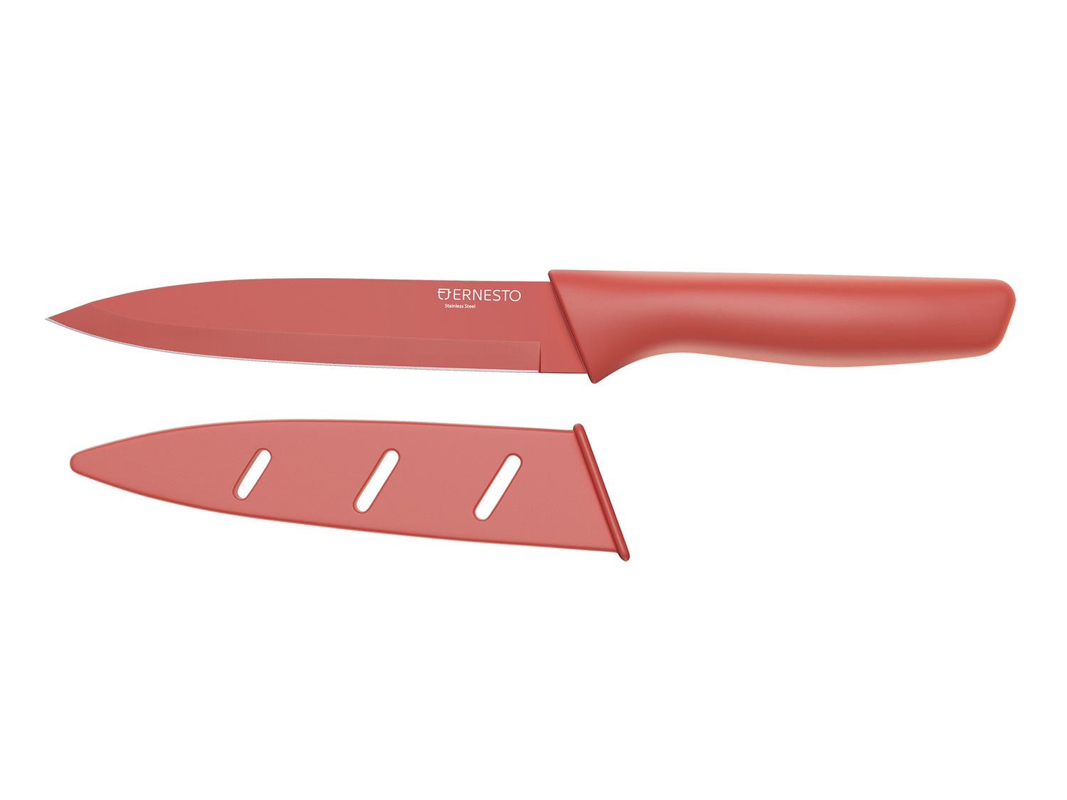 Nóż z osłoną ostrza Ernesto, cena 11,99 PLN 
3 kolory 
- ostrze ze stali szlachetnej
- ...
