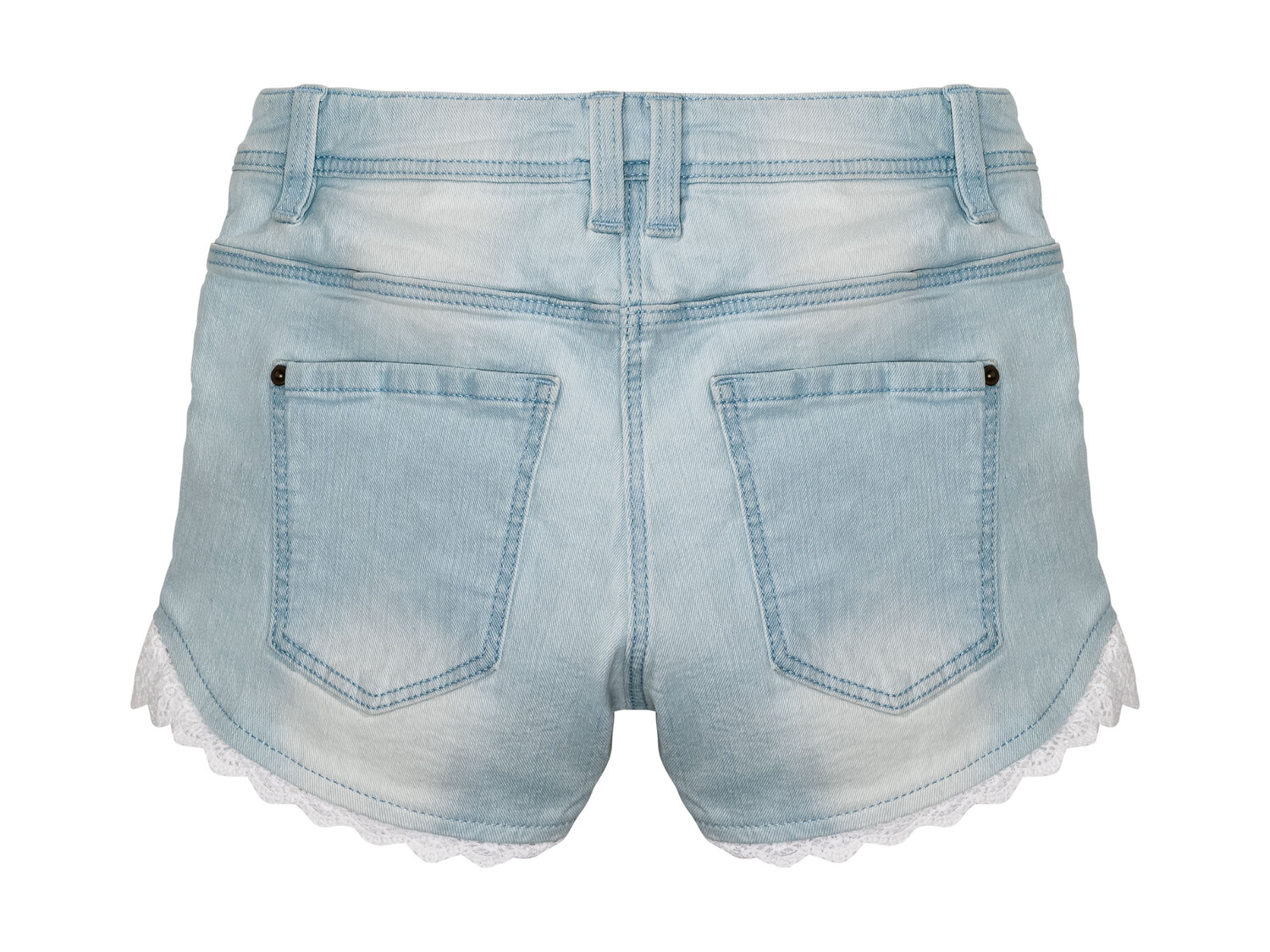 Szorty jeansowe dziewczęce , cena 24,99 PLN 
- 98% bawełny, 2% elastanu (LYCRA®)
- ...