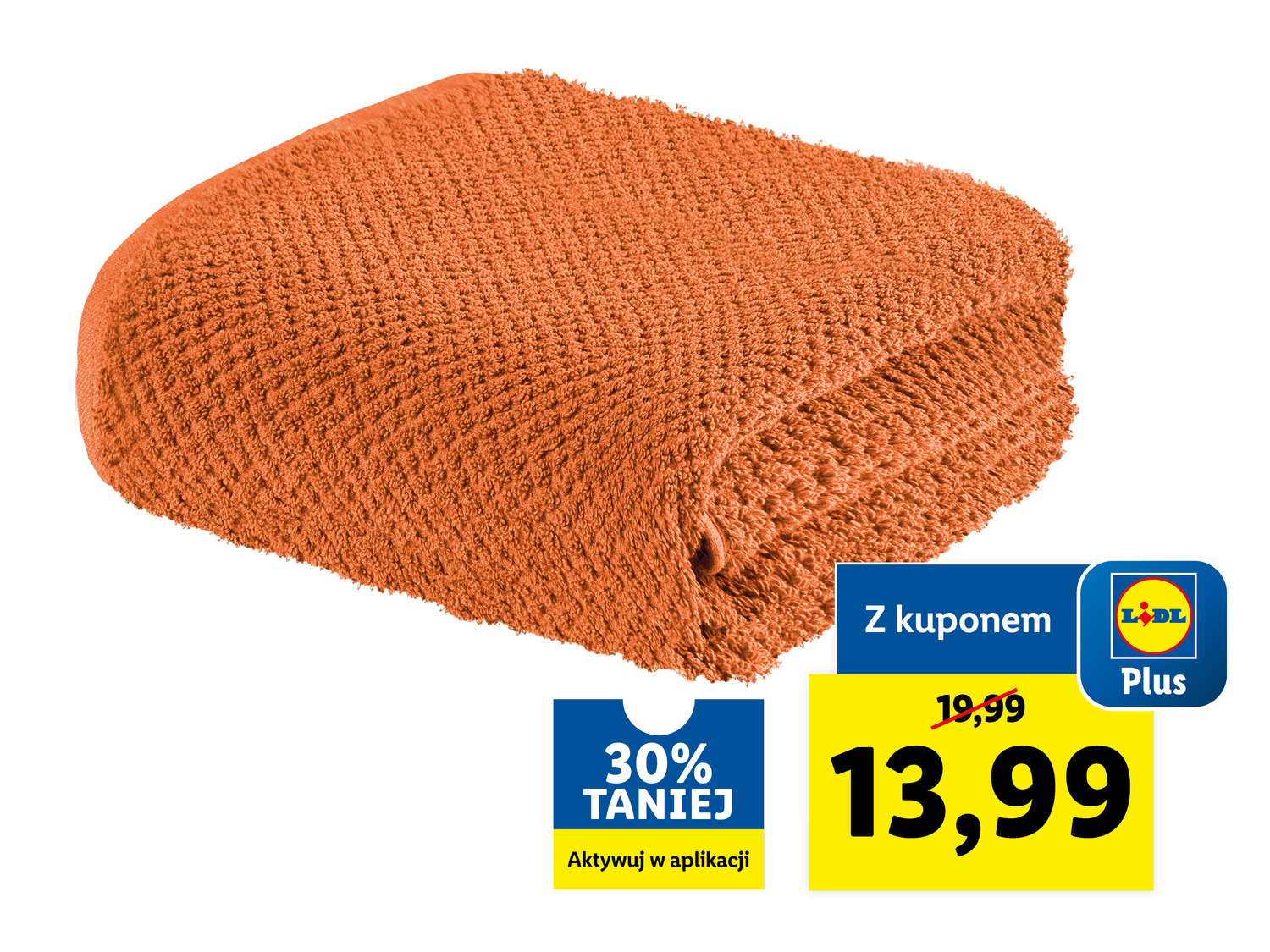 Ręcznik frotté 70 x 130 cm Livarno, cena 19,99 PLN 
- 500 g/m&sup2;
- 100% ...