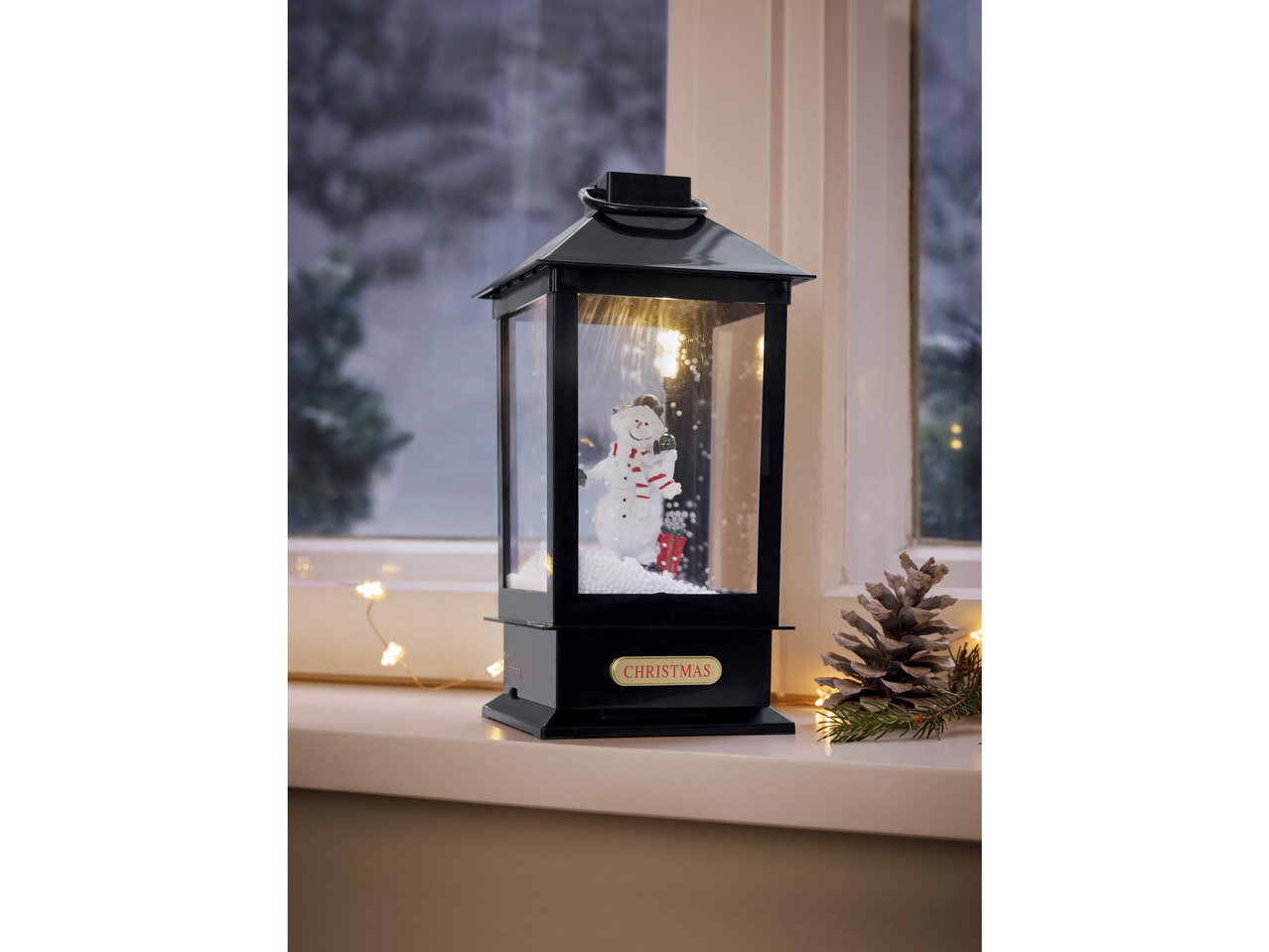 LIVARNO HOME® Grająca latarnia LED z efektem zamieci śnieżnej , cena 44,99 PLN ...