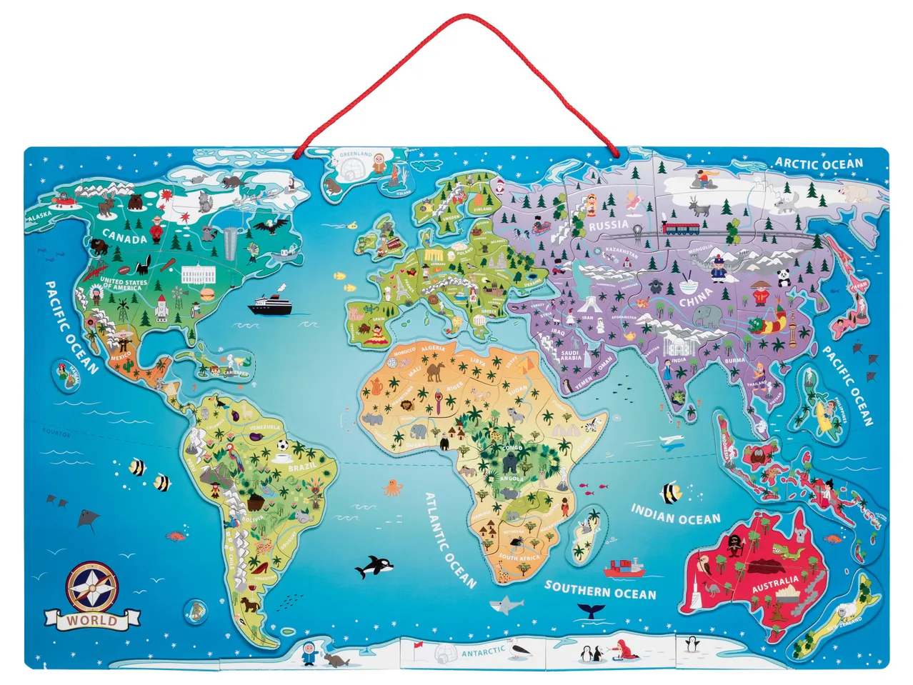 Magnetyczna zabawkowa mapa świata lub Europy , cena 79,9 PLN 
Magnetyczna zabawkowa ...