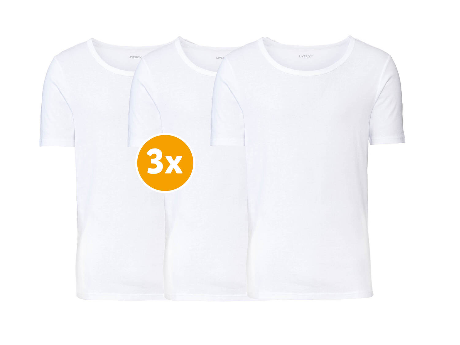 Koszulki, 3 szt.* Livergy, cena 11,99 PLN 
*Artykuł dostępny wyłącznie w 3-paku. ...