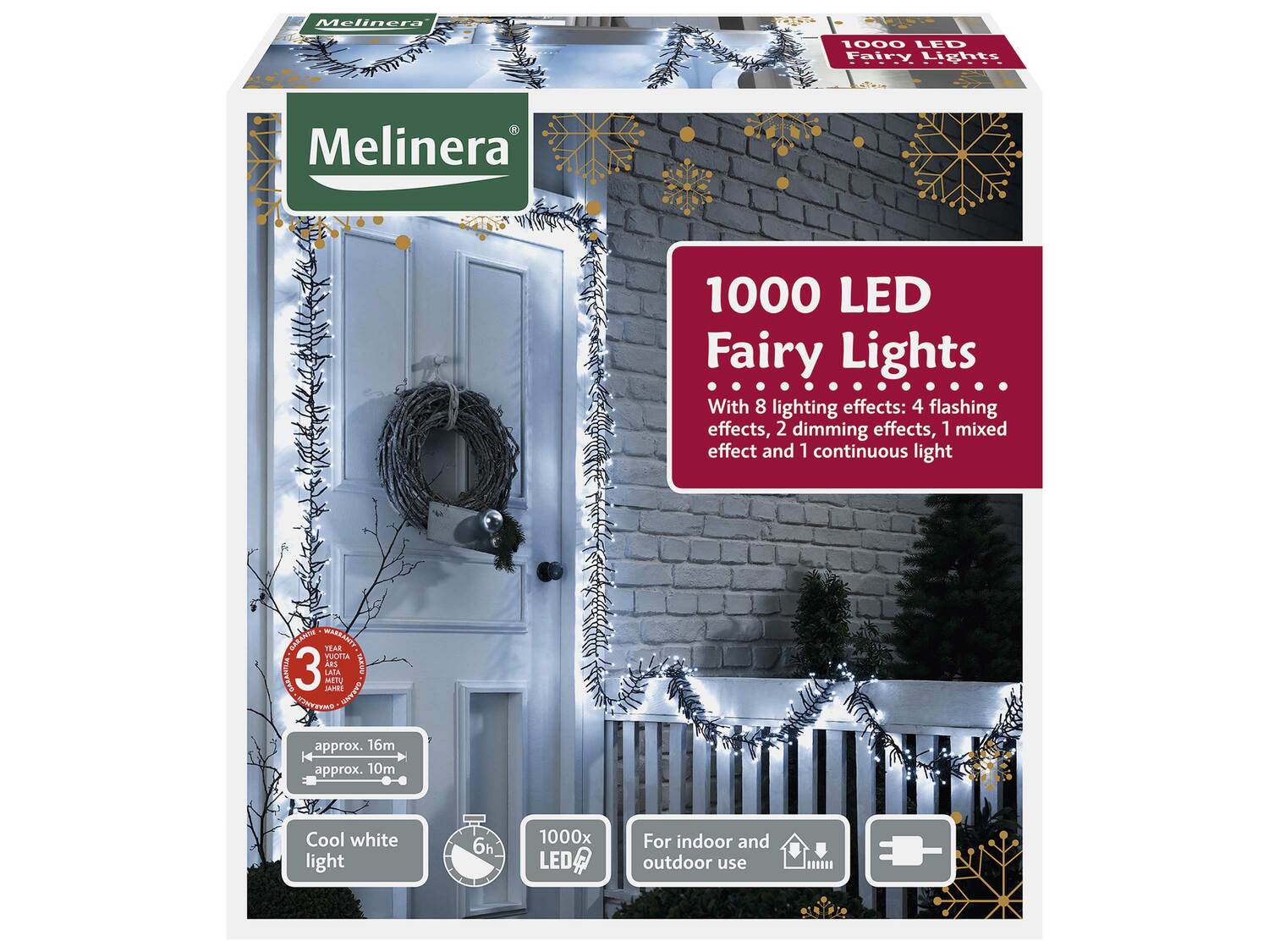 Girlanda świetlna, 1000 diod LED Melinera, cena 119,00 PLN 
3 kolory 
- białe ...