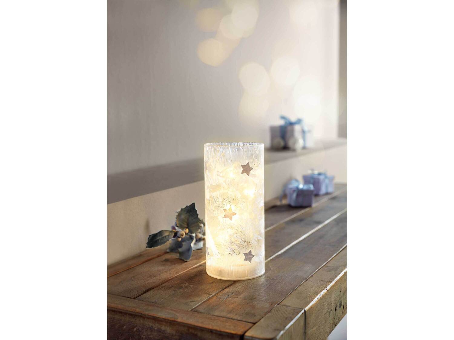 Lampka ozdobna LED Melinera, cena 19,99 PLN 
4 wzory 
- bezprzewodowa, zasilana ...