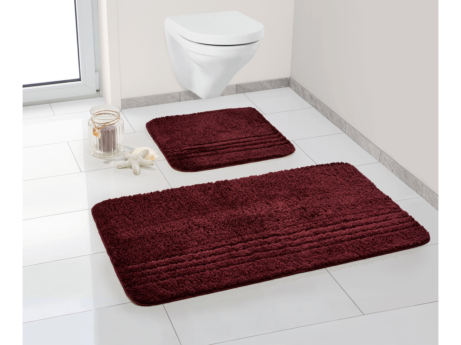 Zestaw dywaników łazienkowych Miomare, cena 39,99 PLN
pod WC podwieszane 
- ...
